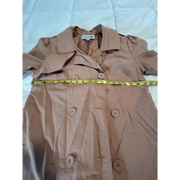 Forever 21 Light Pink Trench Coat Size Medium - Picture 10 of 11